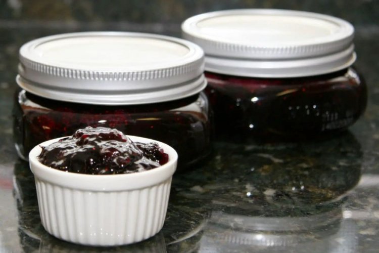 Saskatoon Berry Jam with Cherries