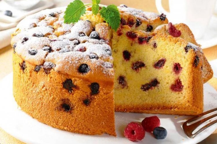 Raspberry and Blueberry Charlotte