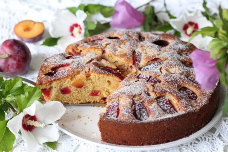 Raspberry and Plum Charlotte