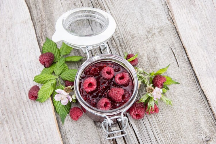 Himbeer-Fünf-Minuten-Marmelade mit Ingwer