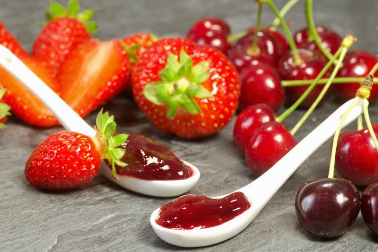 Confitura de fresa y cereza