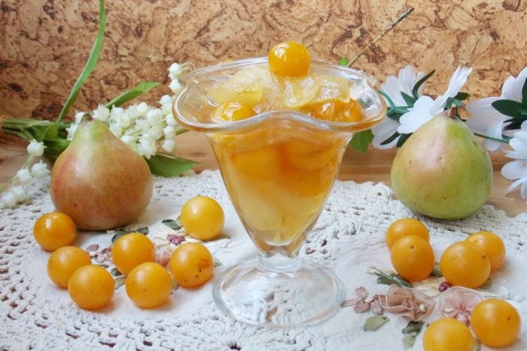Mermelada de ciruela cereza y pera