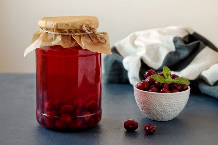 Cherry Mojito Compote with Mint and Lemon Juice