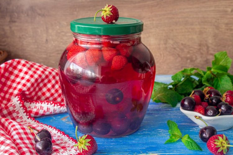 Cherry, Strawberry, and Mint Mojito Compote