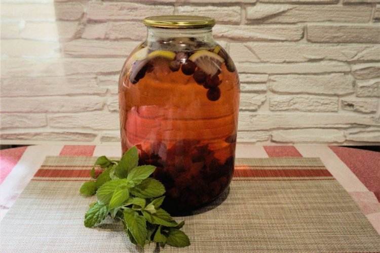 Gooseberry Mojito Compote with Sterilization