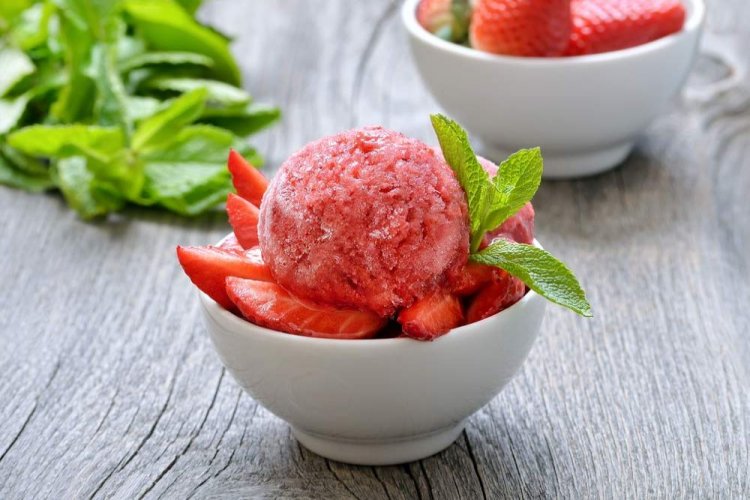 Sorbete de fresa