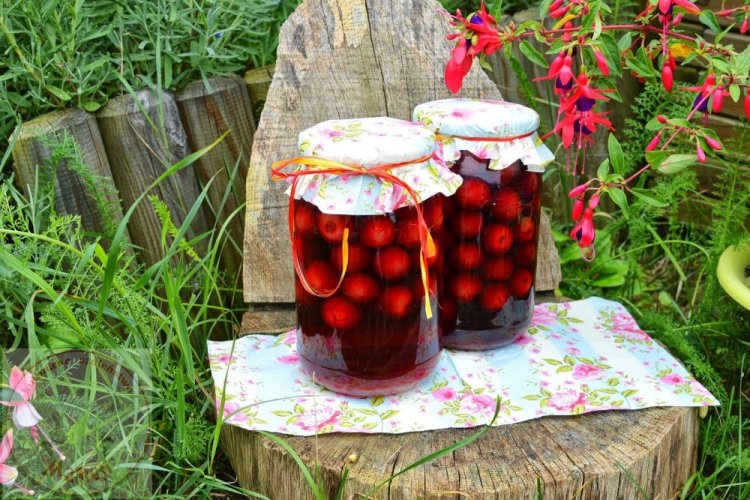 Compota de ciruela cereza con zumo de cereza