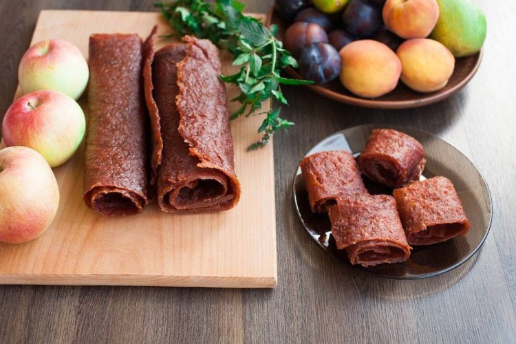 Apricot, Apple, Pear, and Plum Fruit Leather
