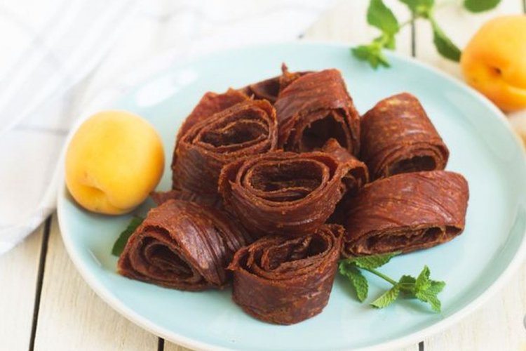 Apricot Fruit Leather Made with a Meat Grinder