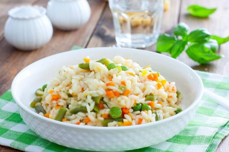 Risotto with Green Peas and Asparagus