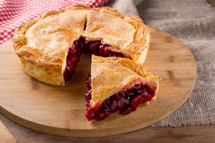 Pie with Ready-Made Puff Pastry and Cherries