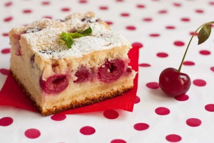 Cherry Pie with Eggs and Yogurt