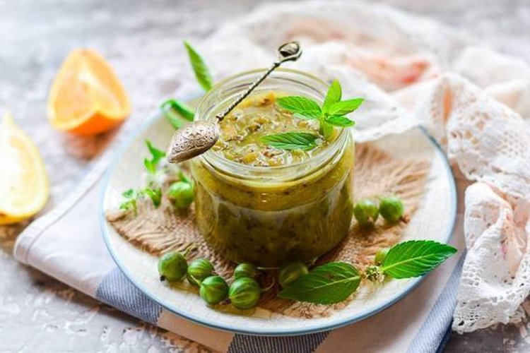 Gooseberry, Orange, and Mint Jam
