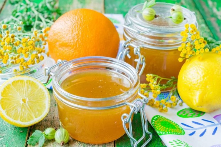 Gooseberry, Orange, and Lemon Jelly