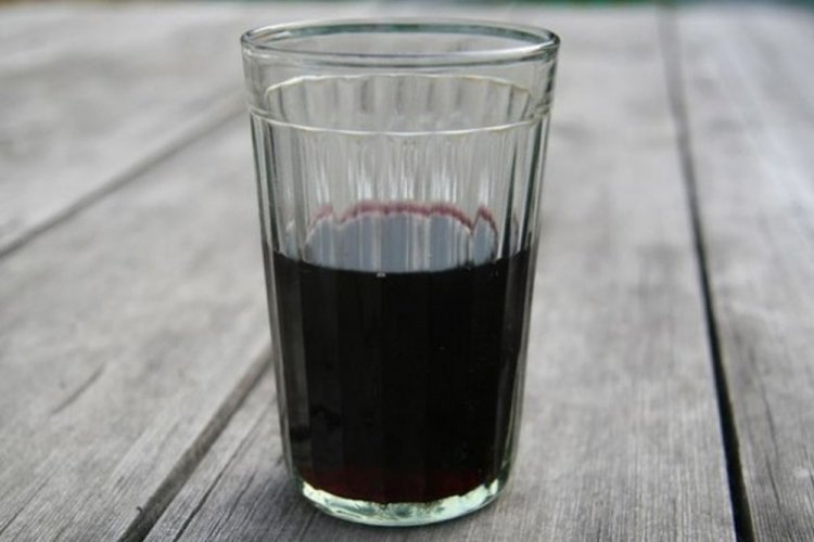 Wine from Saskatoon Berry Compote