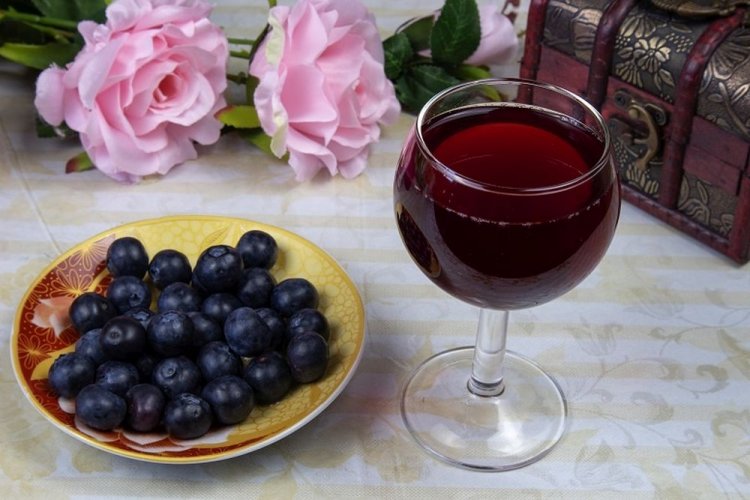 Saskatoon Berry and Blueberry Wine