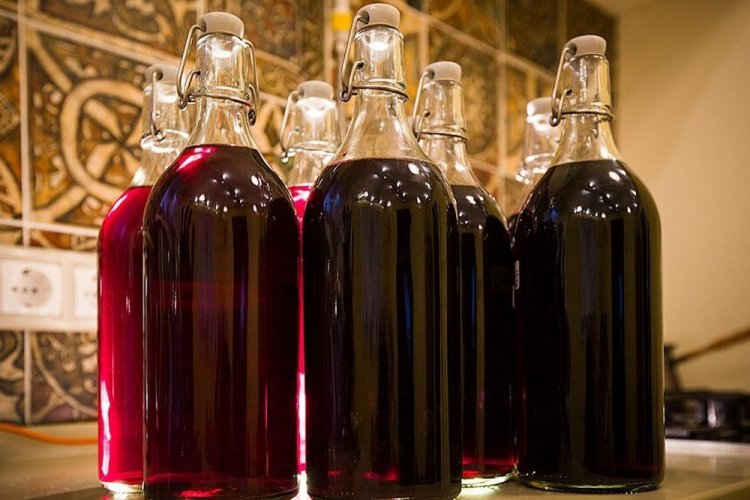 Saskatoon Berry and Plum Wine