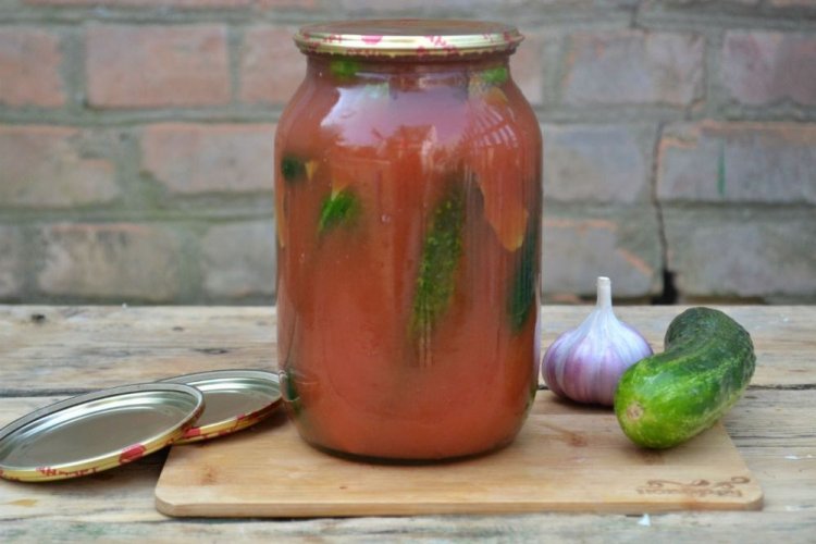 Gurken ohne Zucker mit Ketchup