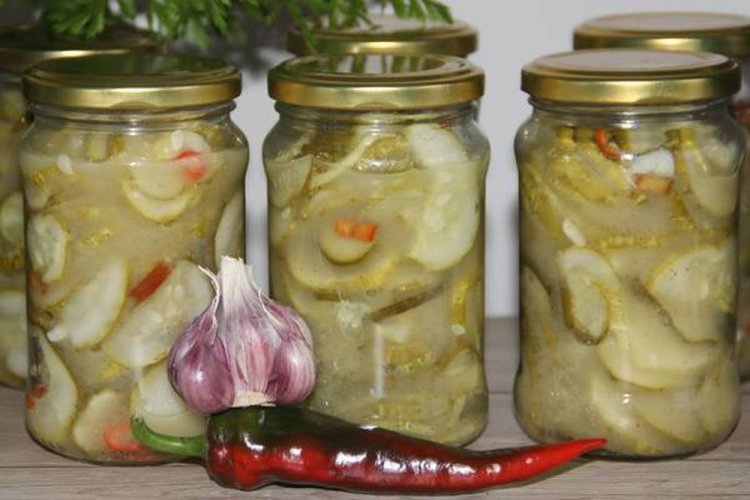 Cucumbers with Garlic, Hot Pepper, and Prepared Mustard