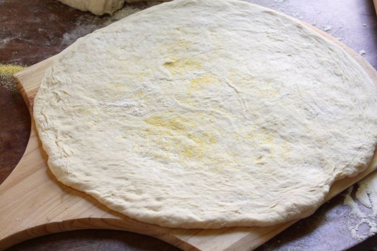 Masa de pizza con levadura, huevo y nata