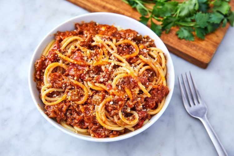Pasta Bolognese mit Champignons