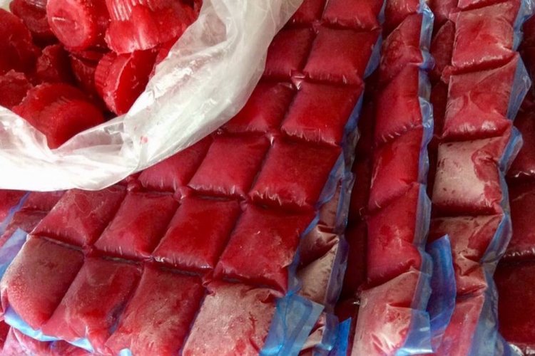 Redcurrant Juice in the Freezer
