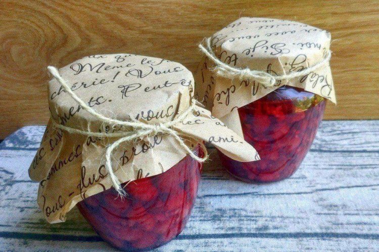 Himbeeren im eigenen Saft mit Vanille