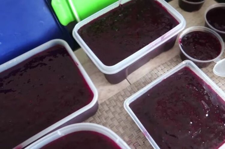 Johannisbeermarmelade ohne Kochen im Gefrierschrank