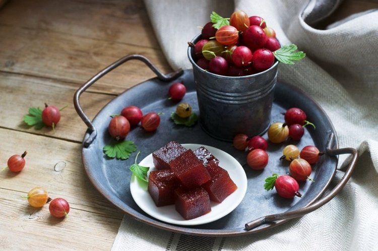 Mermelada de grosella con agar-agar