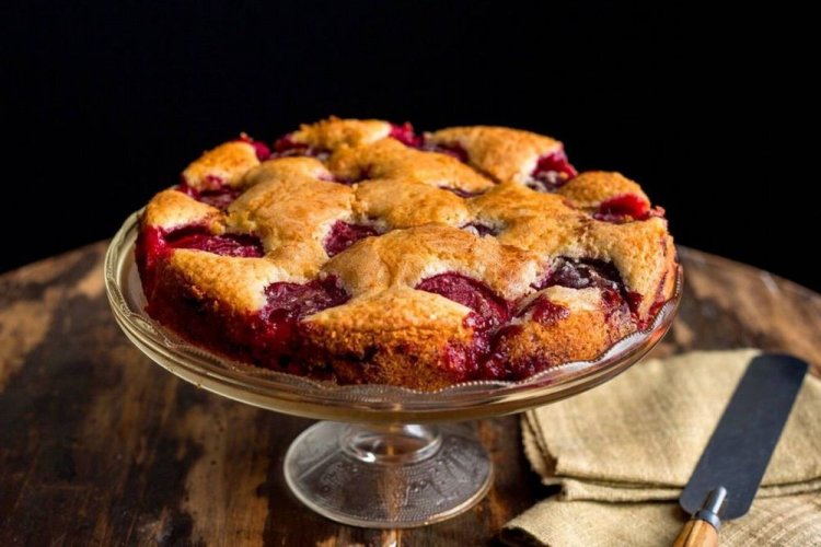 Tarta de ciruela con cerveza