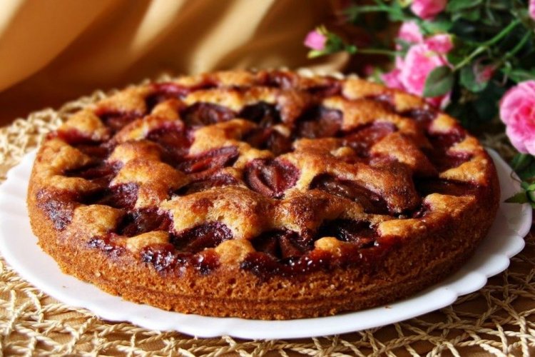 Tarta de ciruela con aceite vegetal