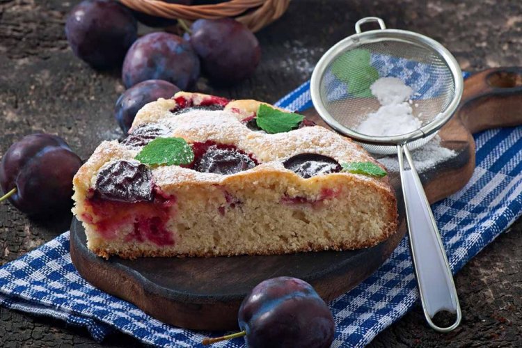 Tarta de ciruela con kéfir