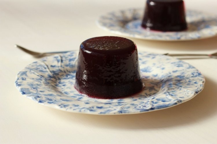 Gelatina de arándanos sin azúcar