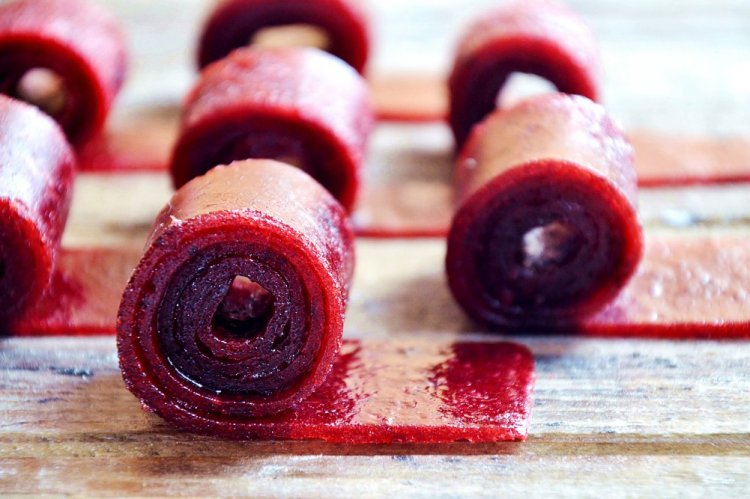 Pastila de ciruela cereza y cerezas