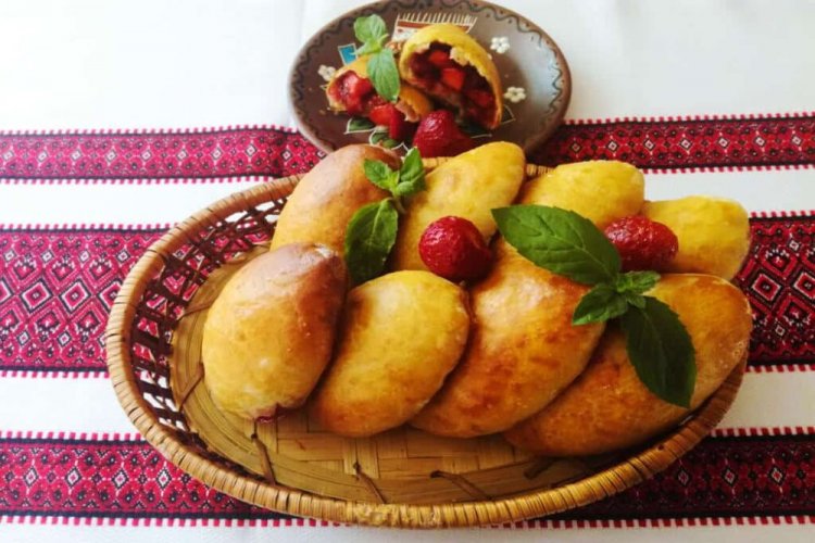 Pasteles de fresa con kéfir