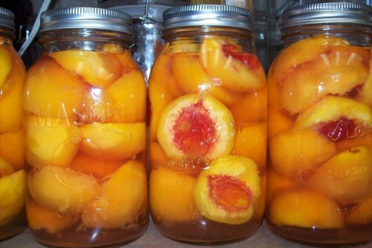 Peaches in Their Own Juice Without Sugar