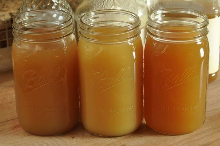 Apple Juice in a Steam Juicer for Winter