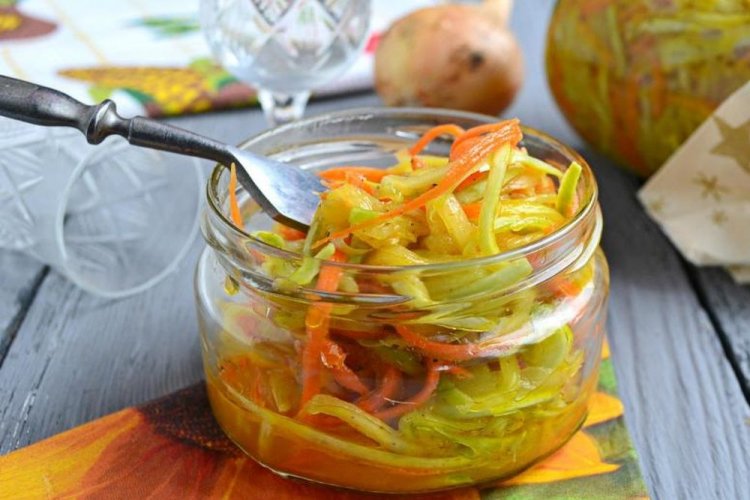Ensalada de calabacín y zanahoria para el invierno