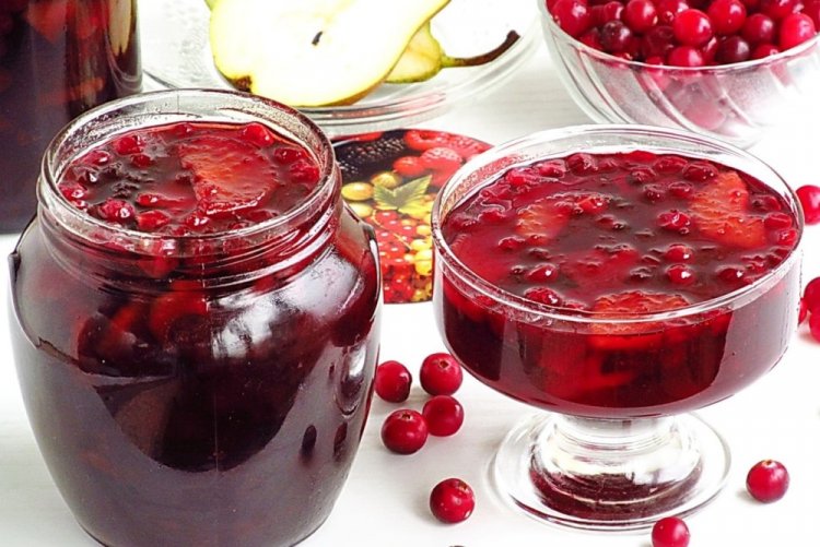 Mermelada de pera con arándanos