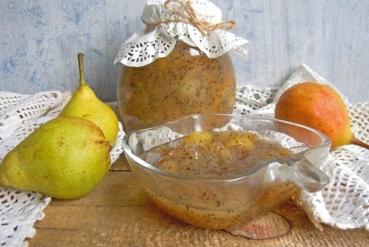 Mermelada de pera con amapola