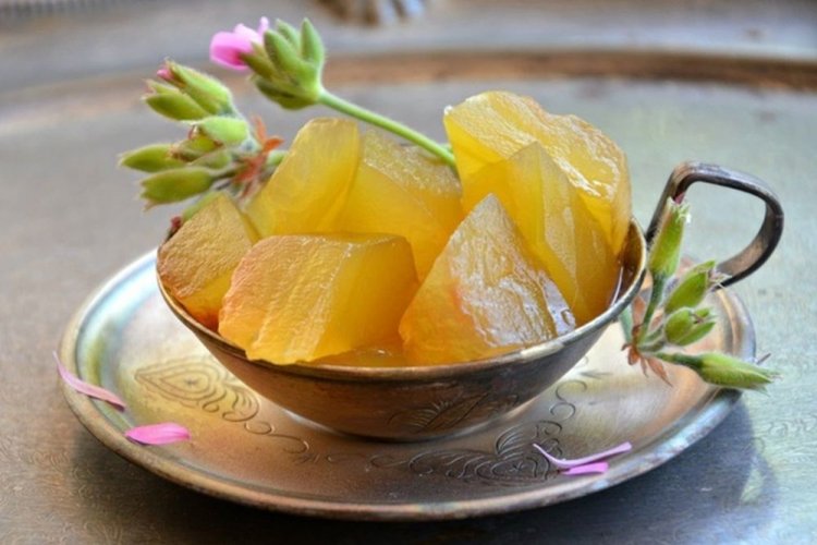Vanille-Wassermelonenrinden-Marmelade für den Winter