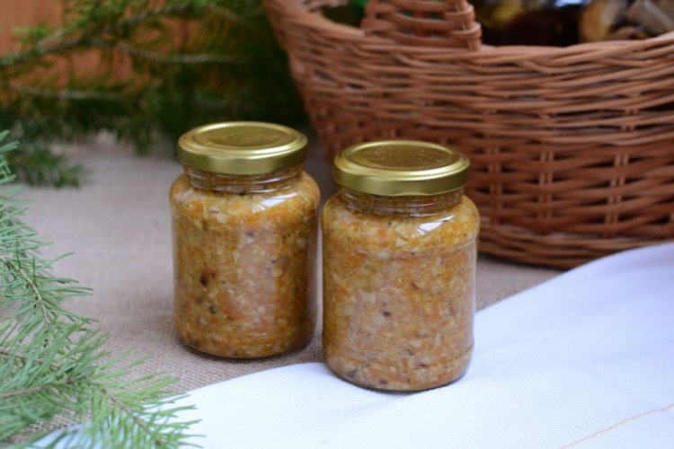 Caviar de setas de miel congeladas