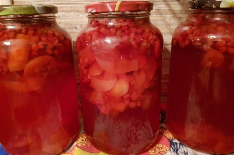 Compota de arándano rojo y pera