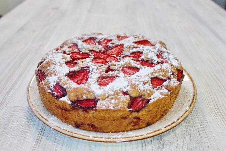 Apricot and Strawberry Charlotte