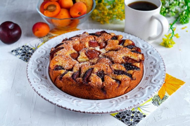 Apricot and Plum Charlotte
