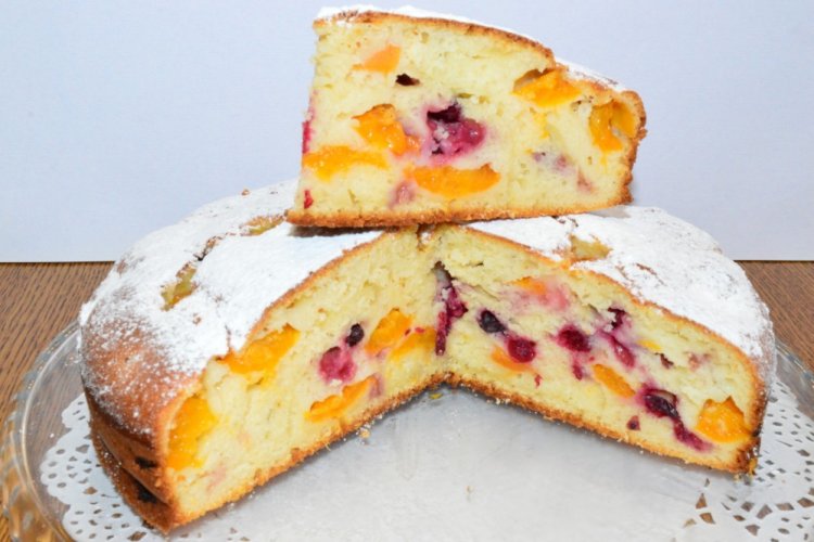 Apricot and Cherry Charlotte
