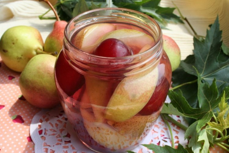 Pear and Plum Compote