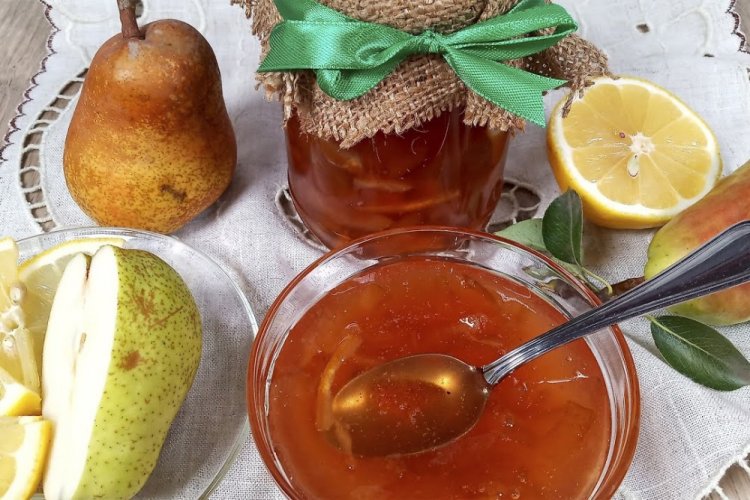 Mermelada de pera con limón