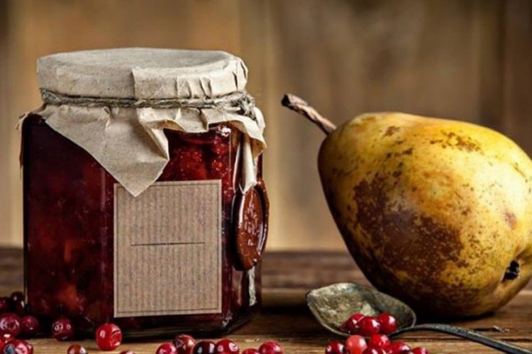Mermelada de pera con arándanos rojos