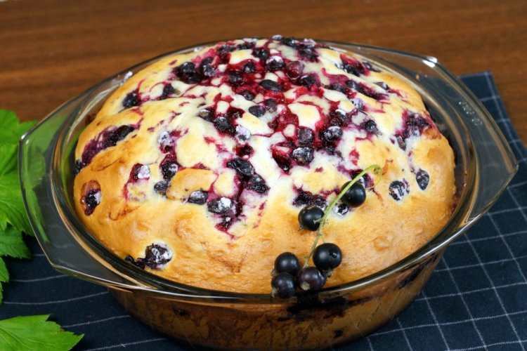 Tarta de grosella con aceite vegetal